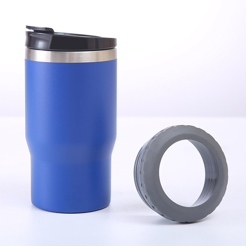 14oz Can Cooler Stainless Steel Insulated Skinny Beer Cooler Insulator Holder With 2 Lids Thermos Copo Termico Water Bottle: 10