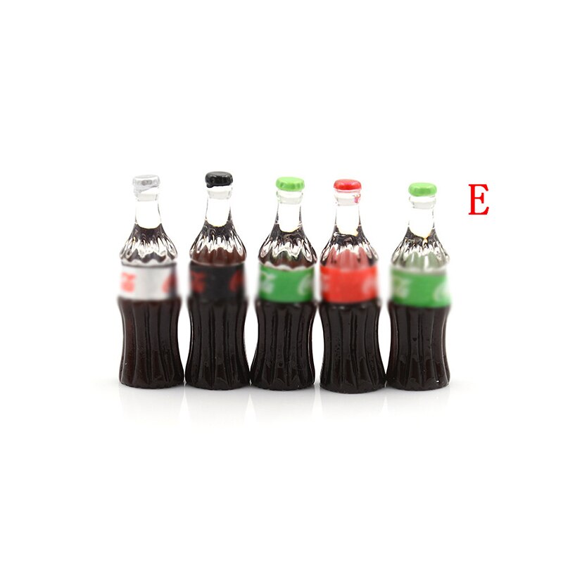 Mini Bier Drankjes Milks pop Miniatuur Realistische Vorm Mini Home Craft Ornament Shadowbox DIY Landscaping Decor 5PCS Voor Kid: E