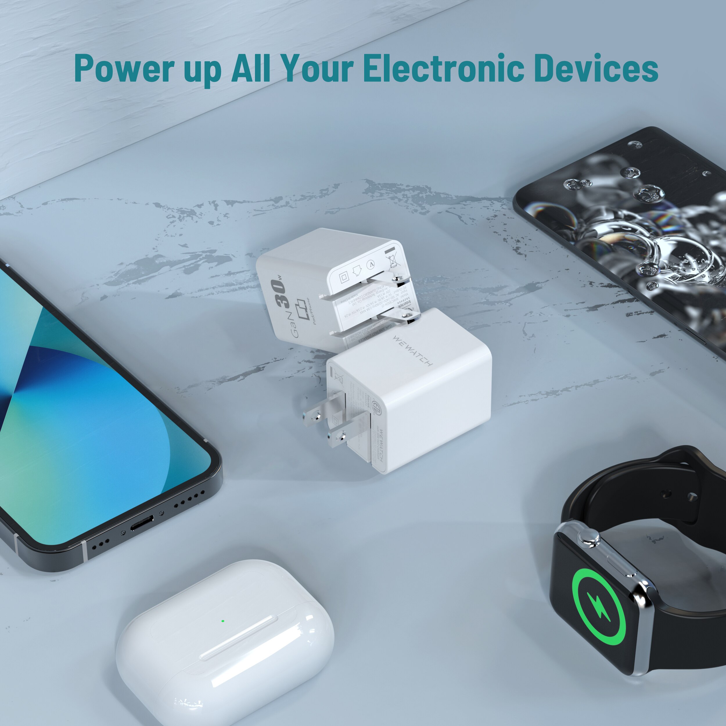 Wewatch wwc 30gn-01 30w gan schnellladegerät, mini-faltladegerät, typ-c-  pd 3.0- usb-c-netzteil, tragbares reiseladegerät