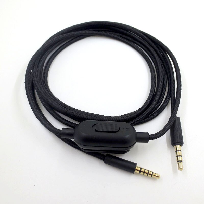 2,0 m geflochtenes Ersatzkabel, Verlängerungskabel für Logitech G433 G233 G Pro X Gaming Headset mit Stummschaltung, Lautstärkeregler-Clip