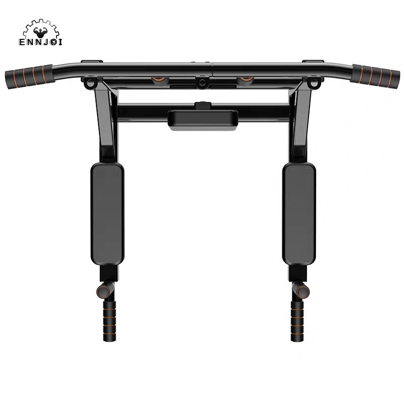 Indendørs pull up bar væg hjemmegymnastik chin up bar væg vandret bar boksning power reb slynger trænings fitness udstyr: Sort