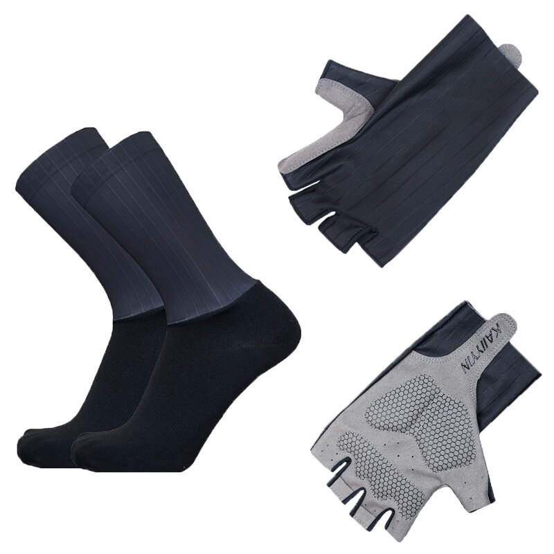 Aero Fiets Team Fietsen Handschoenen En Sokken Gecombineerd Mannen Vrouwen Fiets Handschoenen Sokken Antislip Calcetines Ciclismo Guantes ciclismo