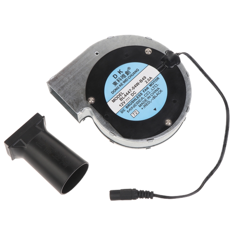 US/EU Plug DC12V 2A BBQ Blower Fan Charcoal Chimney Starter PWM Fans Smoker Fan Electric Blower 100-240V Power Cord