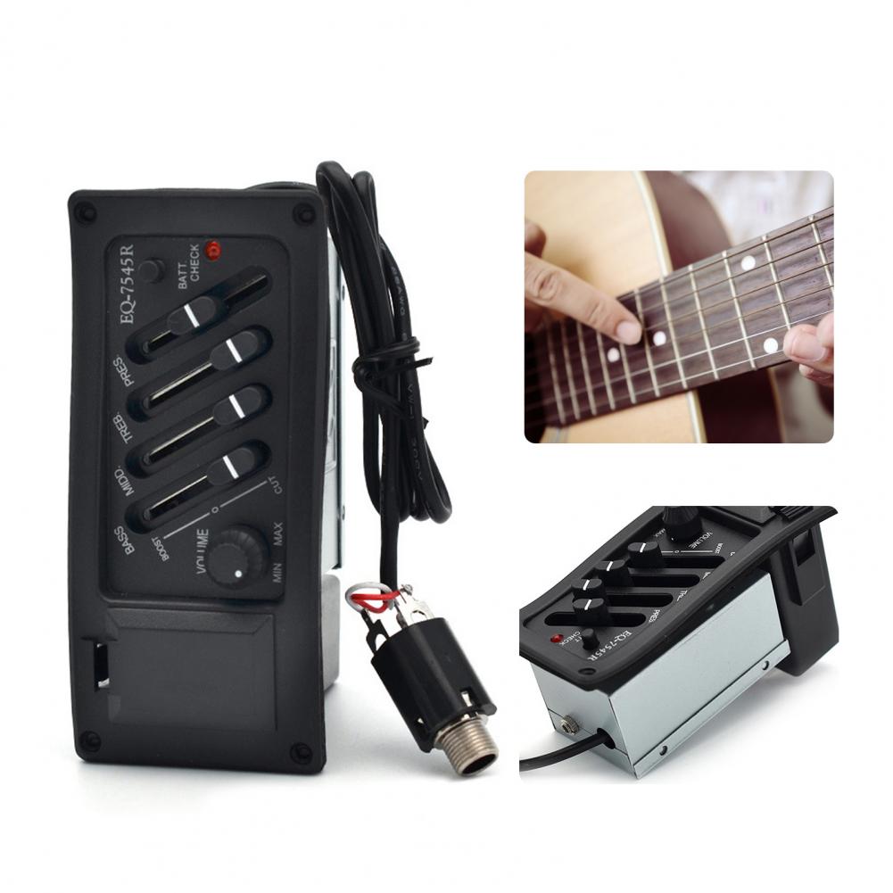 Sound Amplify High Sensitivity Acoustic Guitar Preamp Amplifier Tuner for Improvement