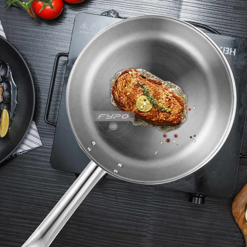Non Stick Frying Pan Stainless Steel Composite Bottom Steak Pan Frying Pan Gas Induction Cooker Roast Skillet Kitchen cookware