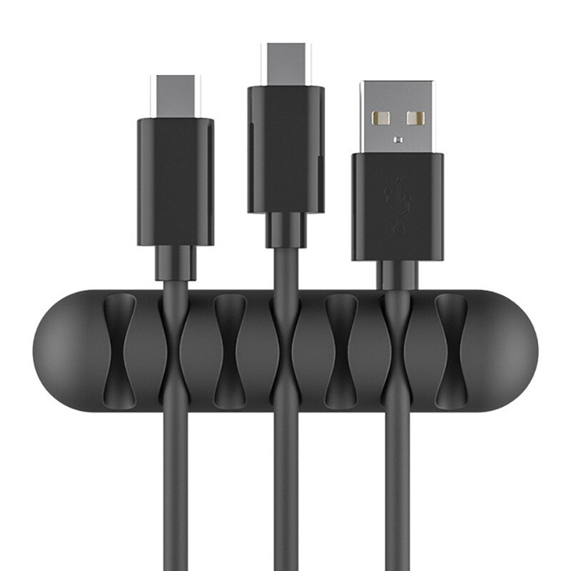 Silicone Cable Winders Flexible Cord Management Cable Holder Clips For USB Mouse Headphone Earphone Network Smart Wire Organizer