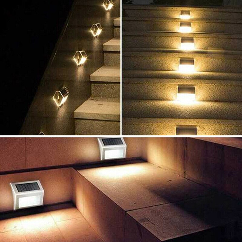 Wakyme 3 Led Solar Light Buiten Waterdichte Solar Lamp Rvs Zonne-energie Zonlicht Voor Tuin Decoratie Path Trap