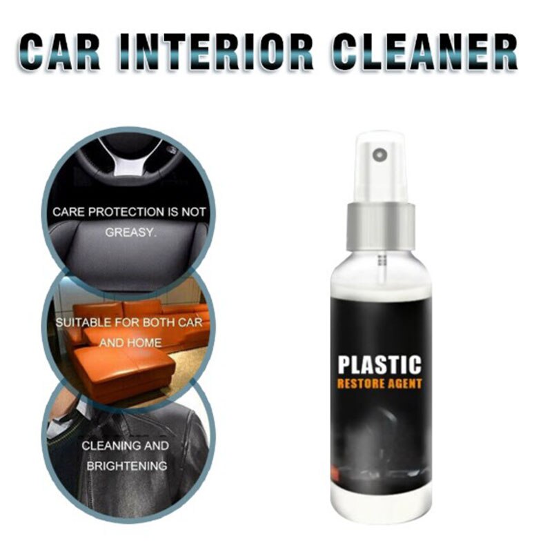 Agent de rénovation de pièces en plastique, 30Ml/50ml, pièces intérieures en plastique d&#39;automobile, rénovation, pâte à peinture d&#39;entretien, nettoyeur de voiture