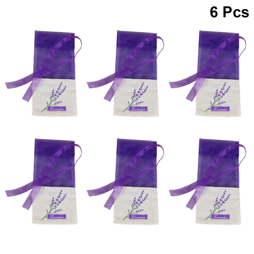 6Pcs Zakjes Draagbare Lege Lichtgewicht Lavendel Zakje Zak Voor Droge Bloemen Zaden Opslag