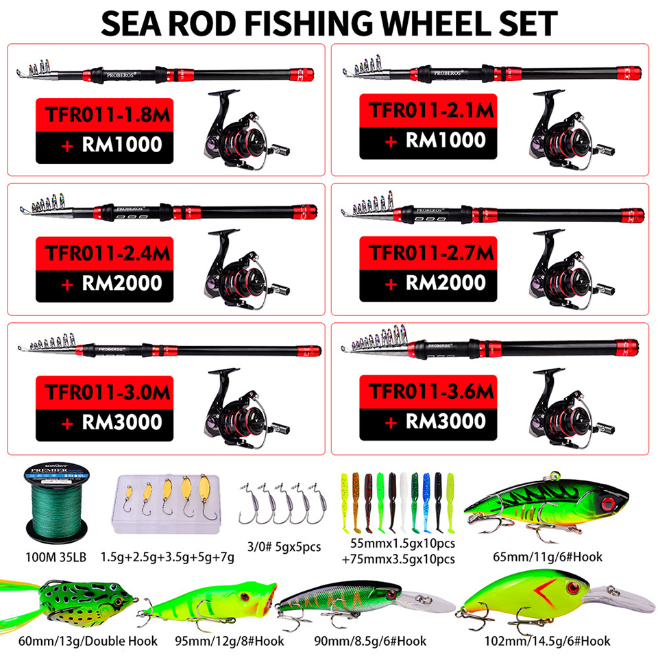 Telescopische Hengel Set Hengel En Reel Fishing Met Vissen Tas Lijn Accessoires Lokt Doos Combo Pesca Удочка