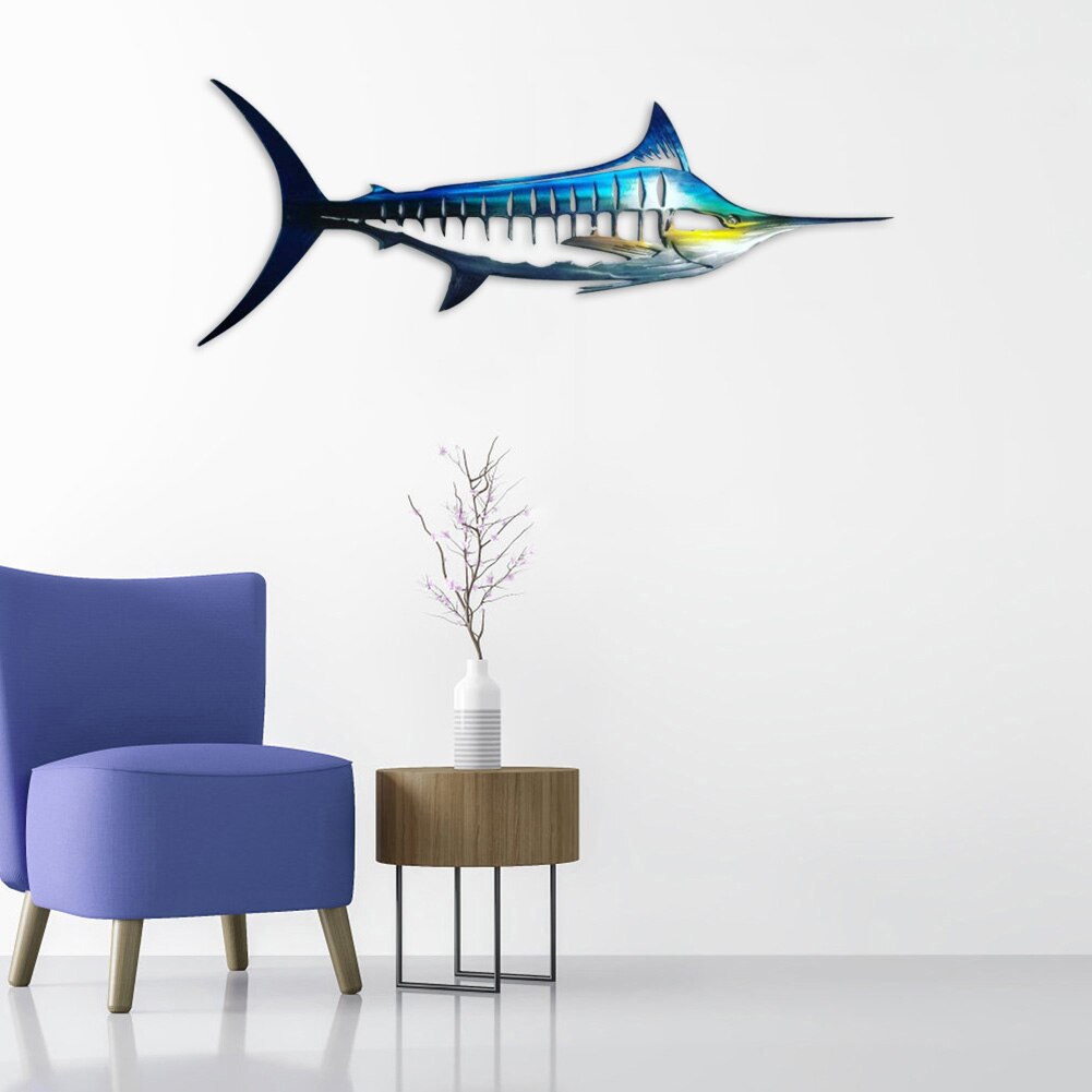 Ocean Park Shark Sculpture Hanging Hollow Pendant Wall-mounted Living Room Bathroom Bedroom Home Decor Decoration