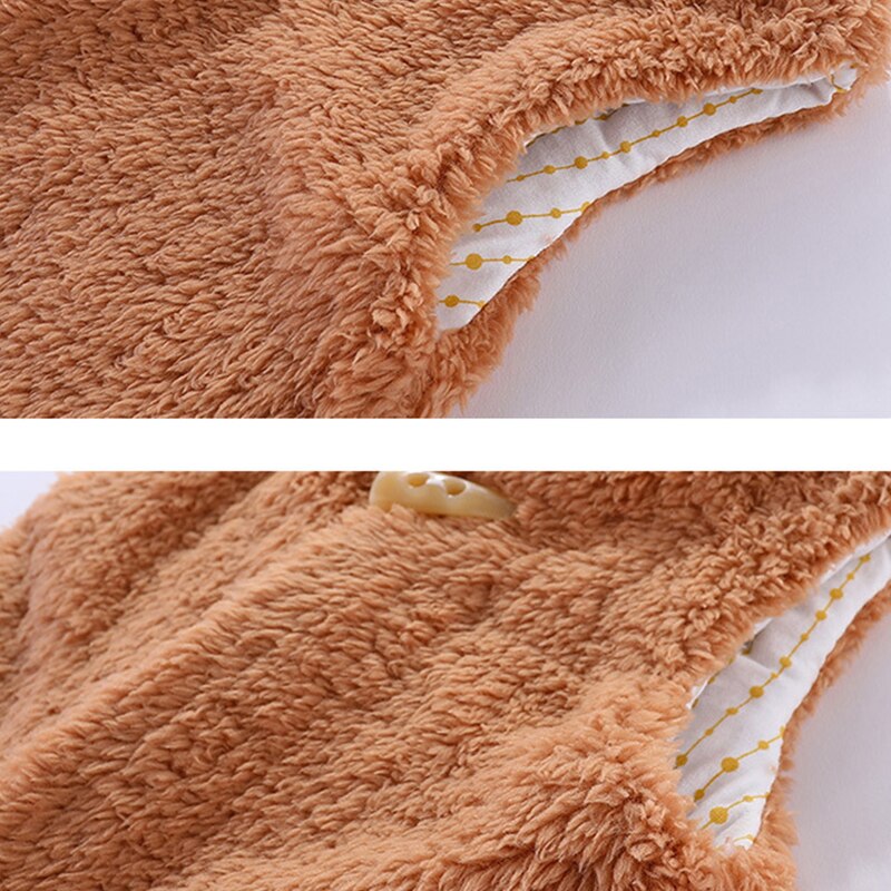 Hh Baby Herfst Wollen Vest Voor Meisjes Zachte Warme Katoenen Kleding Jongens Mode Mouwloze Kleding Kinderen Dikker Winter Vest Baby