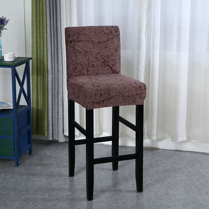 Housse Tabouret Bar Avec Dossier Housse Chaise De Bar Housse De Tabouret De Bar Avec Dossier Extensible - Gris Foncé Housse Dossier De Chaise Housse Pour Siège De Bar
