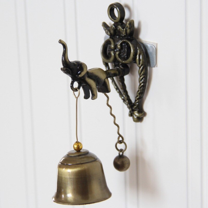 Dørklokke retro nostalgisk stil dyr dørklokke metal jern klokke vindklokke ornament væg hest have elefant ugle