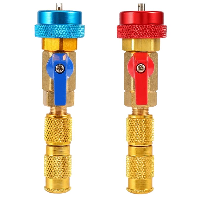 Car Air Conditioning Valve Core R134A Quick Remover Installer Low Pressure Refrigerant Freon Adapter Kit Valve Core Remover Tool: Default Title