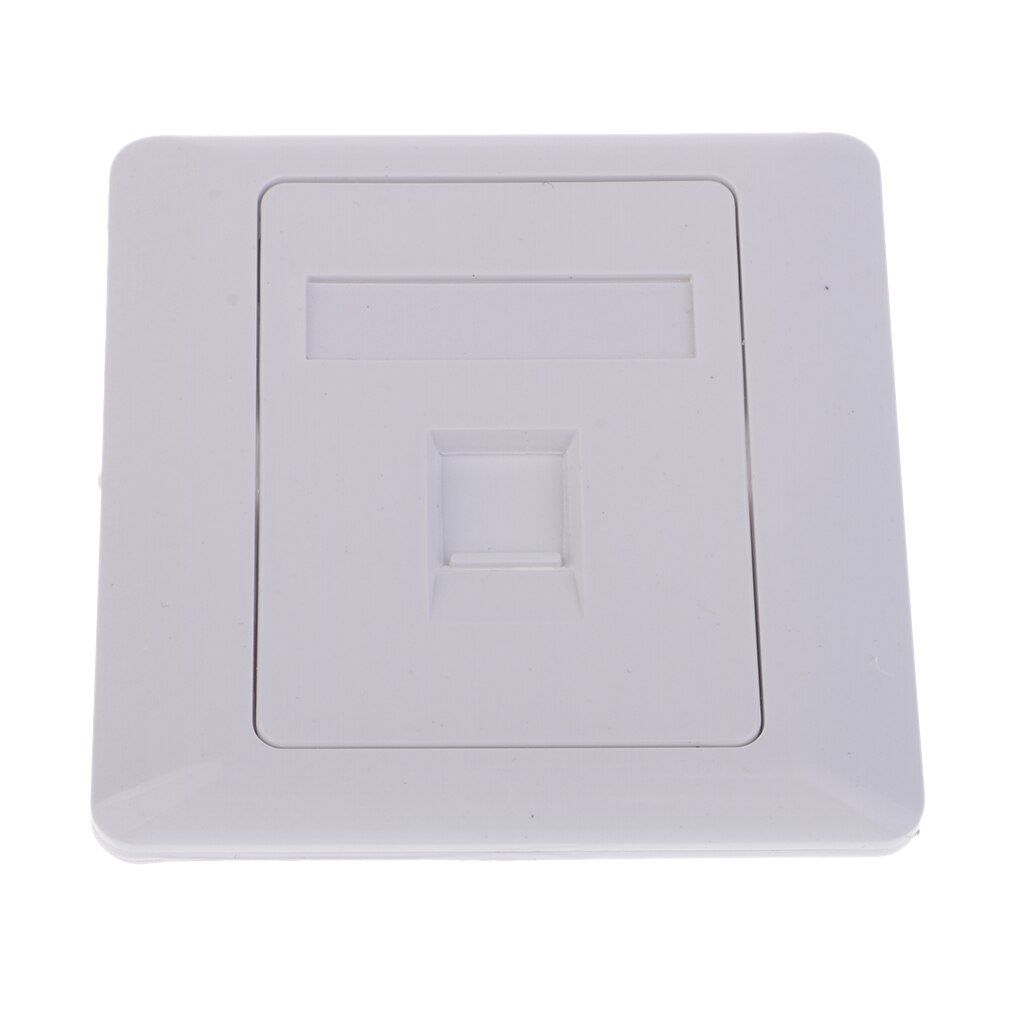 Rj45 -stikdåse enkeltports vægudtag ansigt over netværk ethernet top