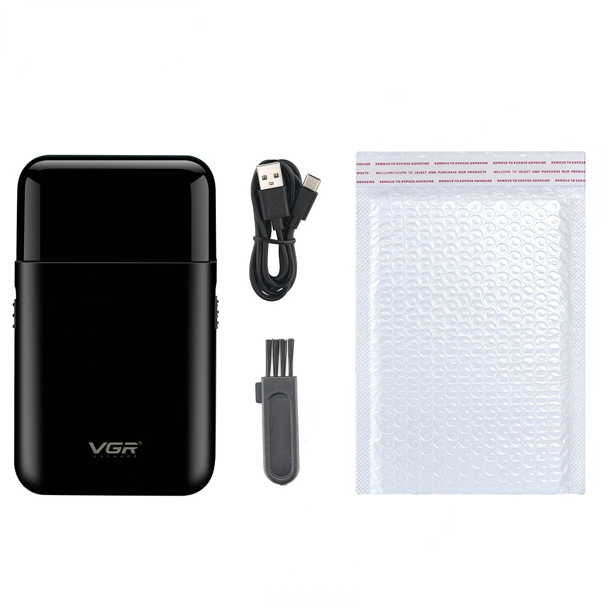 VGR Rasierer Professioneller Rasierer Wiederaufladbar Bartschneider Elektrisch Trimmer Kunststoff Trimmer Reise Rasierapparat für Männer V-390: Black