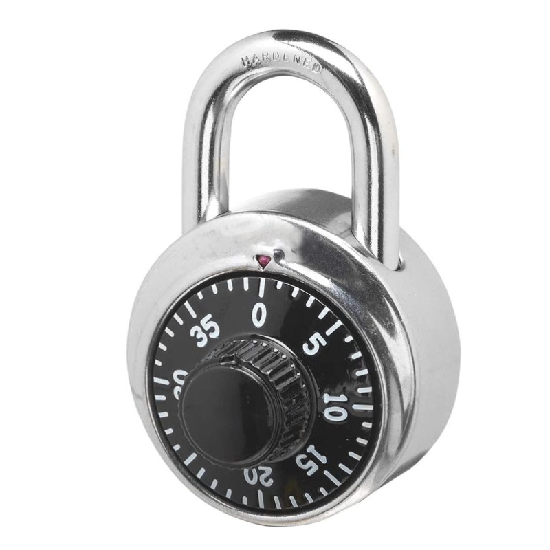 Round Rotary Digit Combination Padlock Round Number Code Lock Safe Security Zinc Alloy
