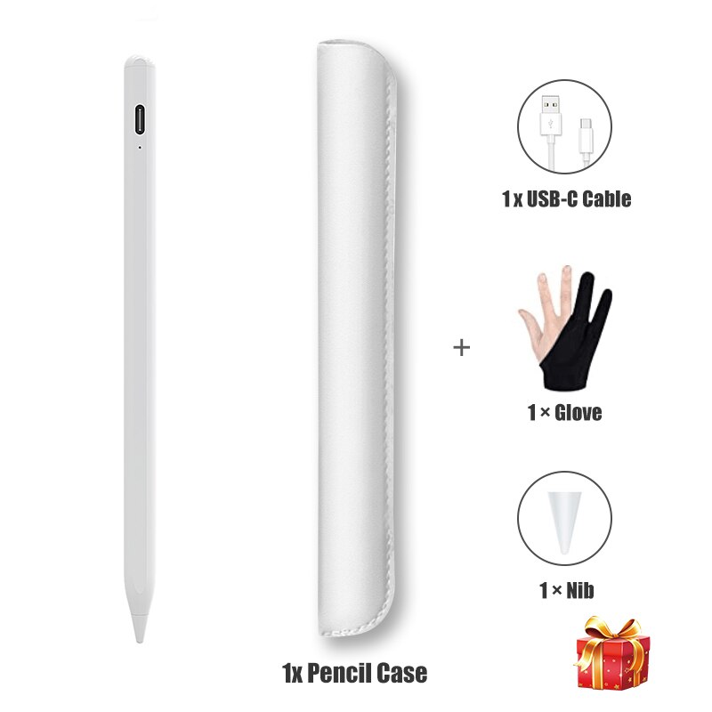 Active Stylus Pen For Apple Pencil 1 2 Touch Screen Pen For Tablet IOS Android Stylus Pen For iPad Pencil Xiaomi Huawei Phone: 3rd White