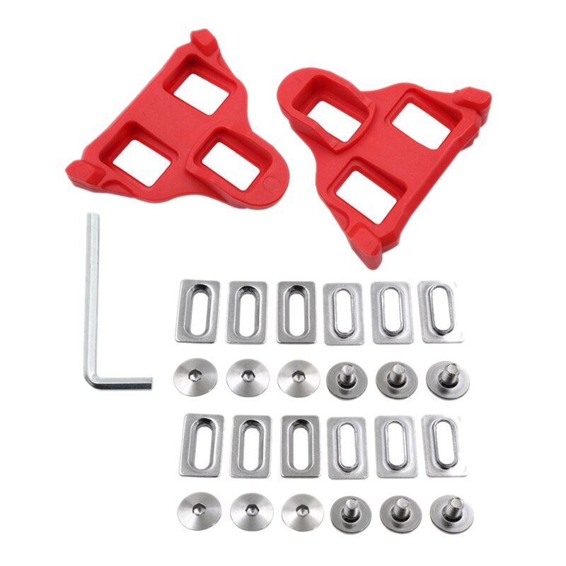 Road Bike Cleats Set Self-Locking Bicycle Pedals Lock Cleats for Shimano SPD System Shoes Float Cycling Shoes: Default Title