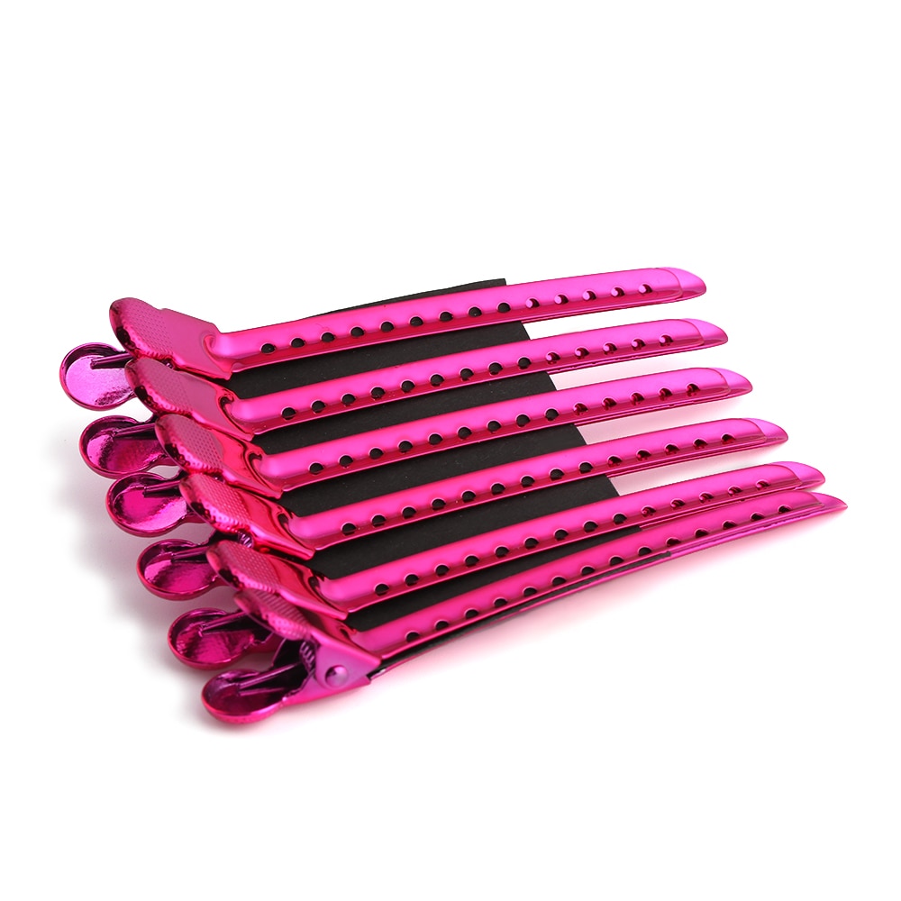 6Pcs Metal Duck Mouth Hairdresser Hair Clip Salon Hair Clamps Hairdressing Pro Section Hair Clips Hair Styling Accessories
