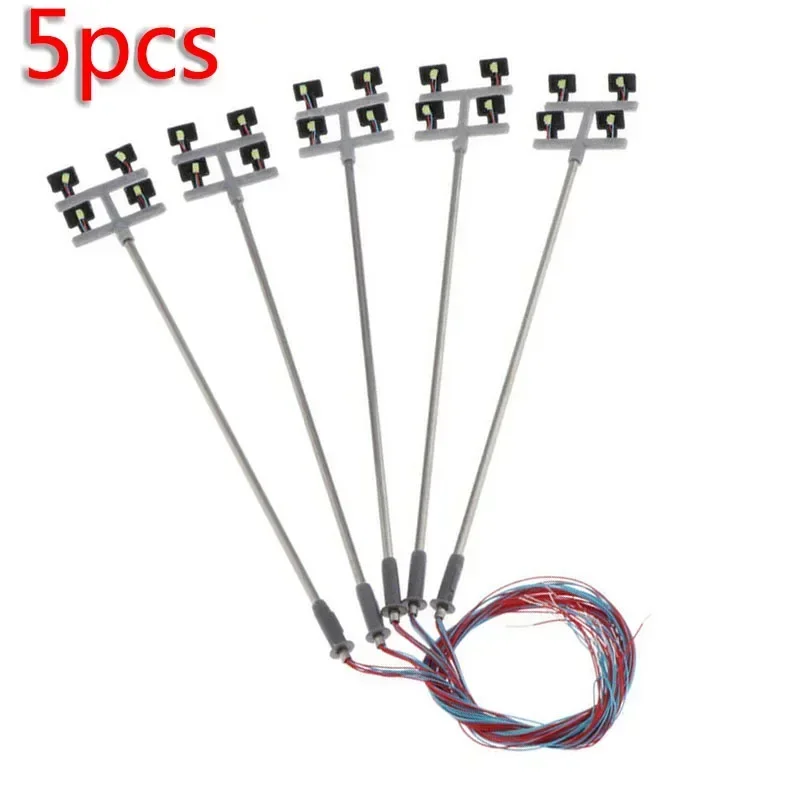 10pcs Model Railroad Train OO/HO Scale Lamp Posts Led Street Light Lamp Artificial Miniature Decoration Building Landscape: plum