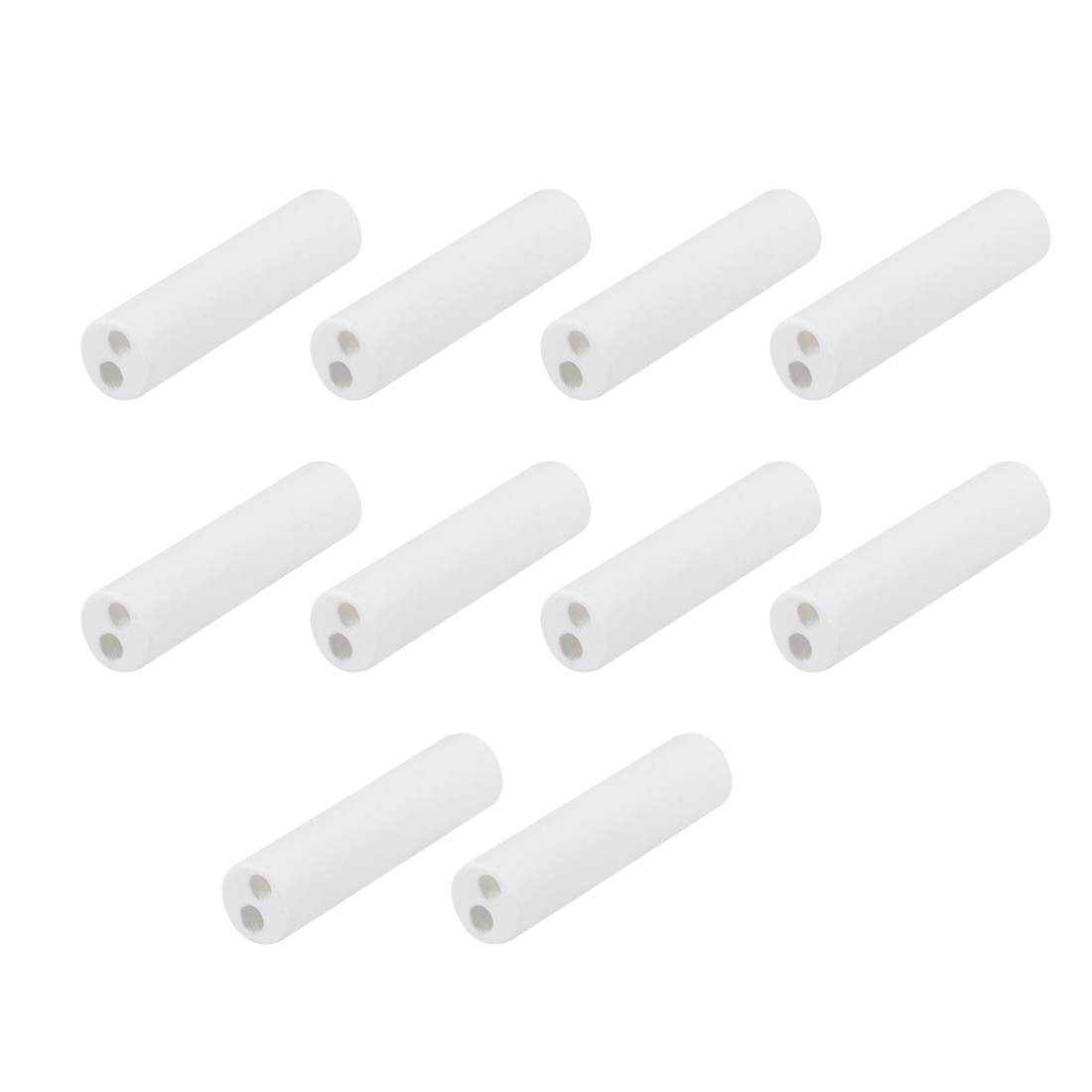 uxcell 10 Pcs 1.7mm Dia Ceramic Insulation Tube Twin Bore Porcelain Insulator Pipe for Heating Element