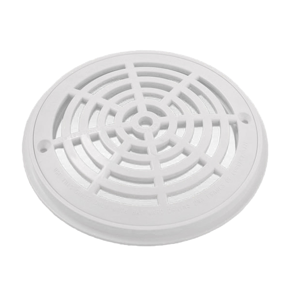 Main Drain Suction Cover White Anti-Vortex Main Drain Suction Cover Plate Replacement for In-Ground Swimming Pools