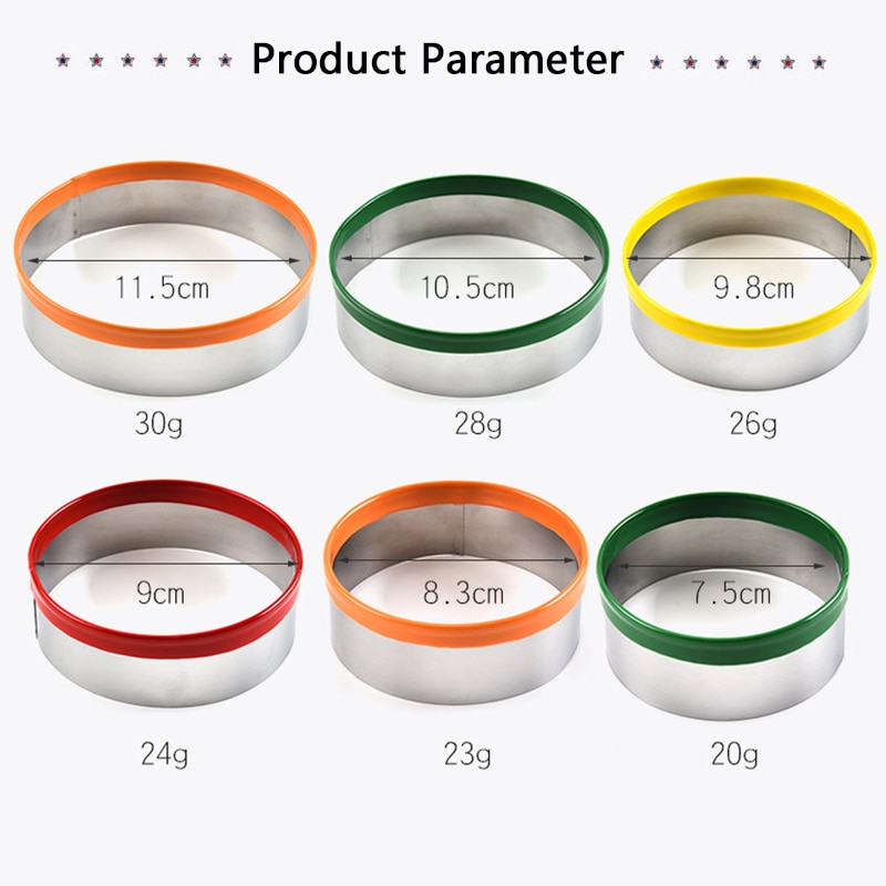 Set Of 12 Round Cookie Cutter Circle Biscuits Cutters With Storage Tin For Dough Pastry Donut Fondant Kitchen Accessories