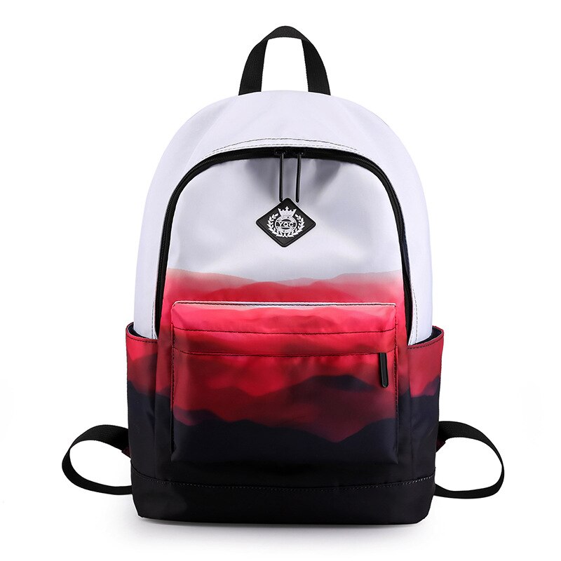 Di modo Zainetto in nylon per La Ragazza Ragazzo Bambini Della Primaria di Alta Sacchetto di Libro di Scuola di Buona Qualità Stampato Colorato Personalizzato Zaino: buio rosso