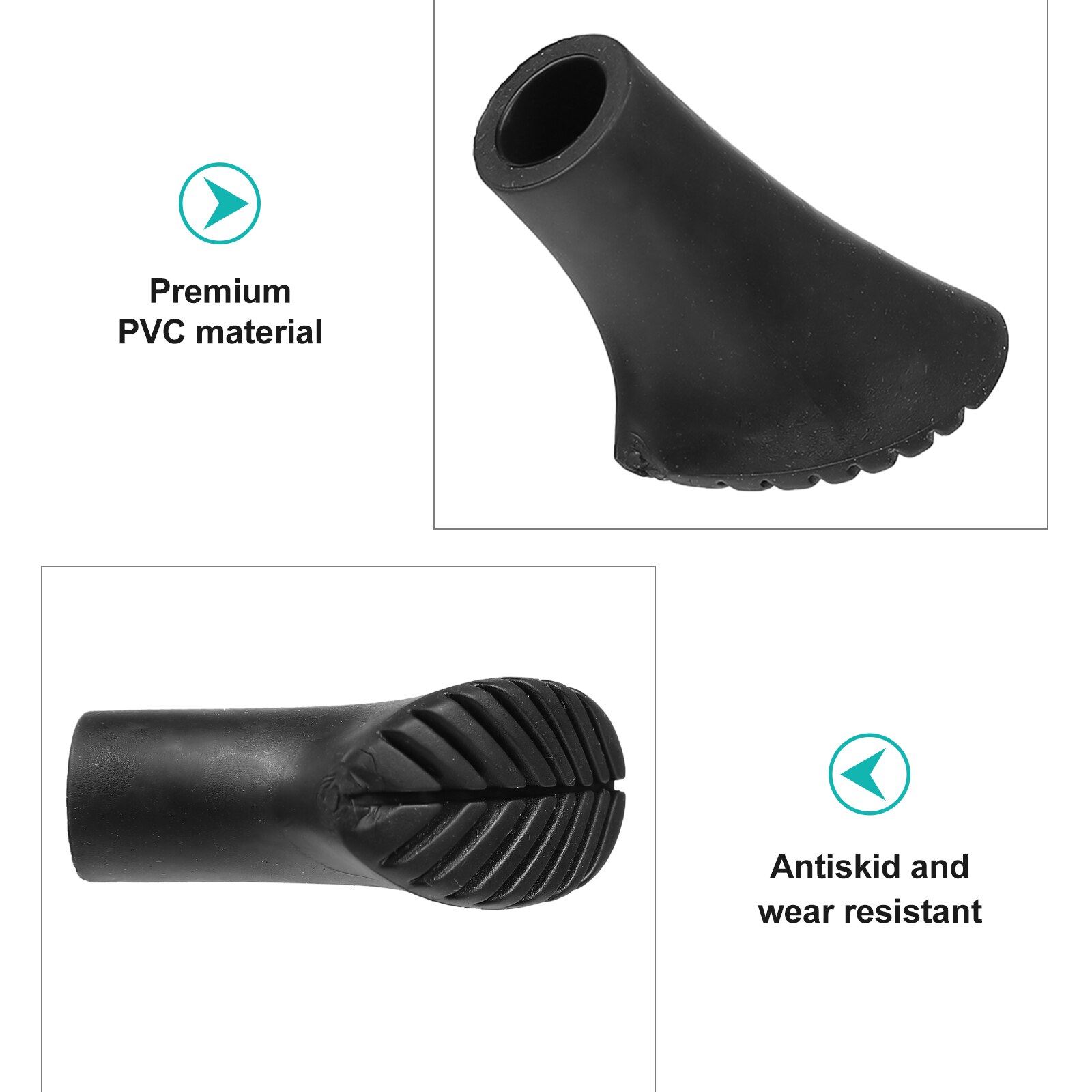 16Pcs Walking Pole PVC Tips Trekking Poles Thickened Pole Tip Protectors