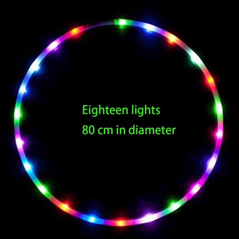 LED Lighting Sport Hoops Color Changing Rechargable Fitness Hoop Loose Weight Hoop Yoga Circle Fitness Training Equipments: Blue