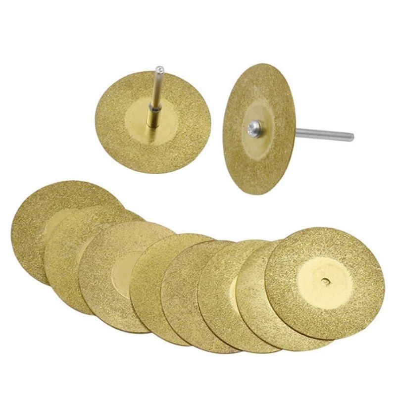 Diamant-Sägeblatt, Mini-Dremel-Trennscheibe, 10-teiliges Rad mit 2 Pleuelstangen für Dremel-Bohrdrehwerkzeug, 22 mm, 25 mm, 30 mm, 40 mm, 50