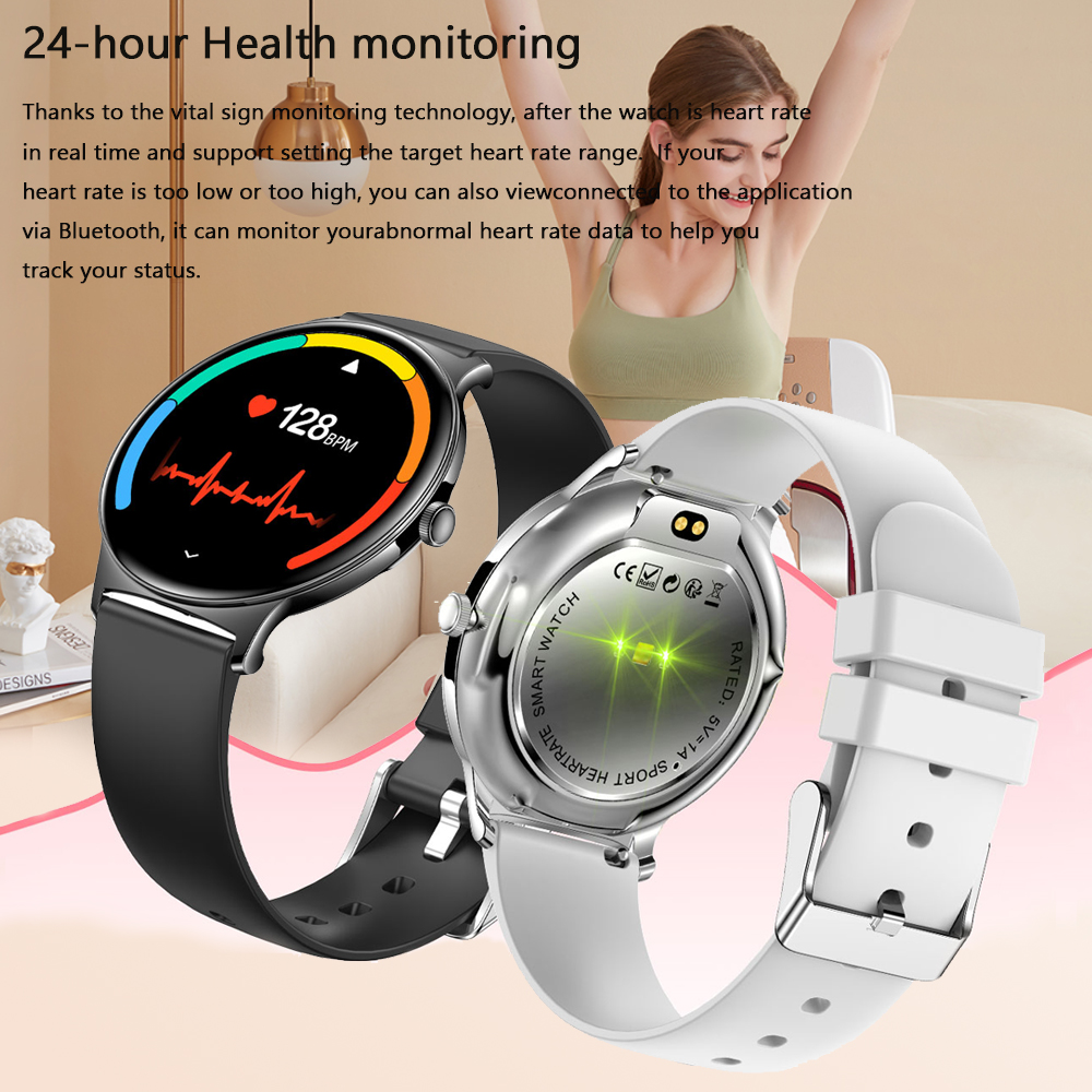 ChiBear Ultra Sottile Moda Smart Watch Schermo da donna Visualizza sempre l'ora Bracciale sportivo Chiamata Bluetooth AMOLED Smartwatch Donna