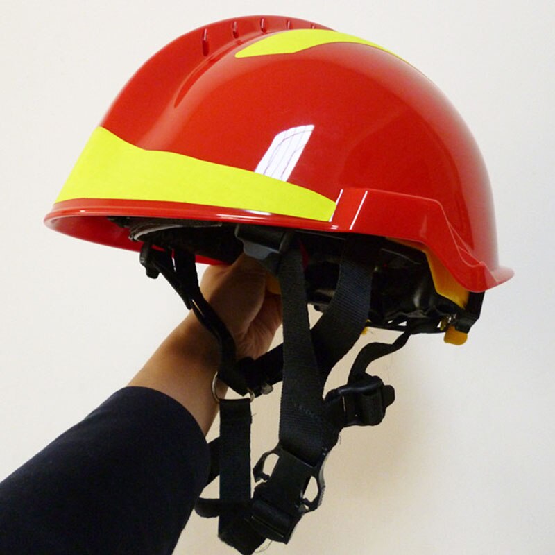 Antincendio, casco di sicurezza, casco di sicurezza in ABS, casco di salvataggio di sicurezza con fari e occhiali antincendio