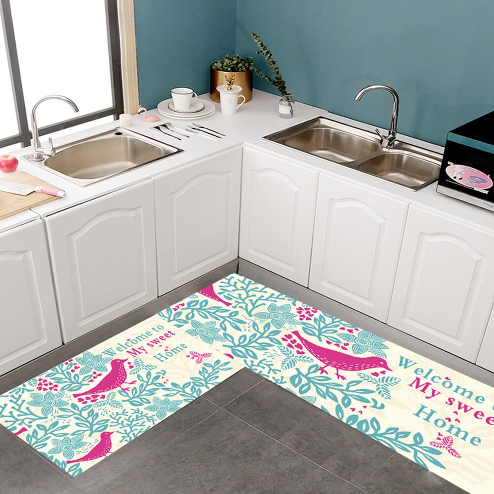 40×60+40×120cm Kitchen Mats Absorb Water, Oil, Anti-skid, Oil-proof And Waterproof: F