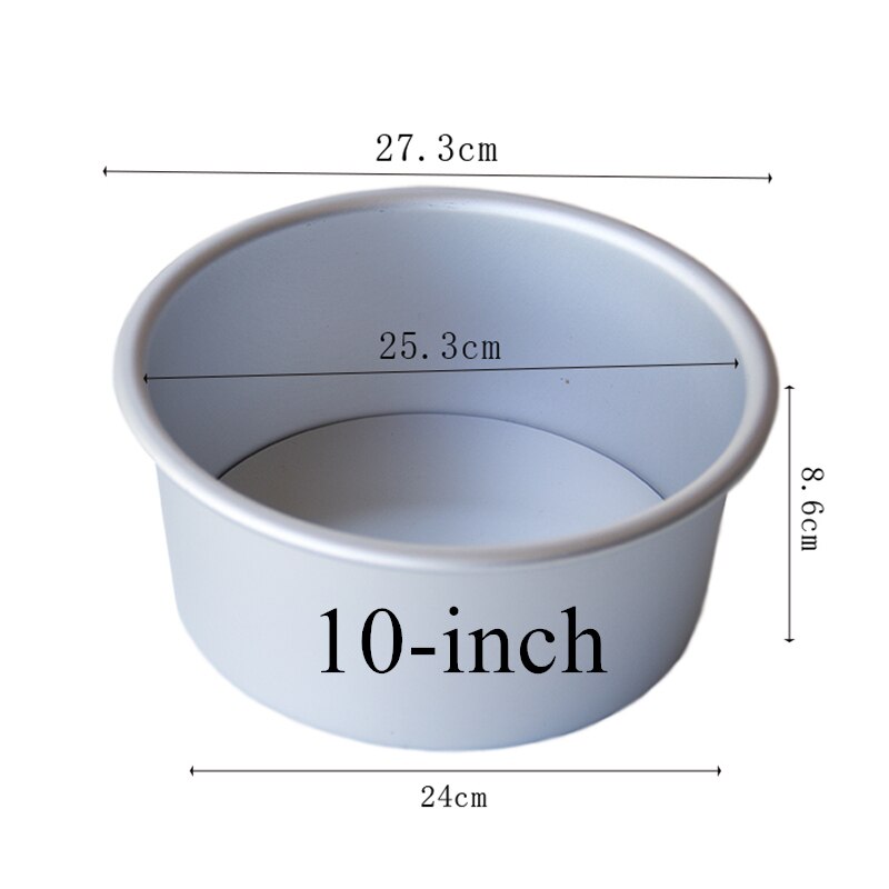 Round Cake Pan with Removable Bottom Anodized Aluminum Round Wedding Birthday Baking Cake Tin Cheesecake Pan Chiffon Cake Mold: 10 inch cake pan