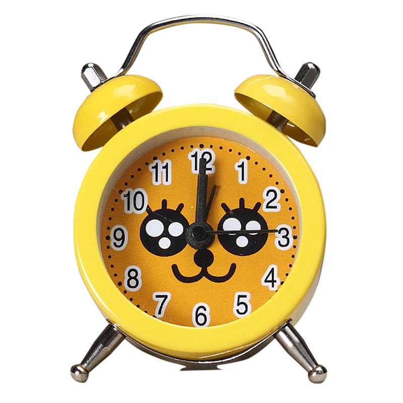 Popular Clock Small Bed Alarm Clocks Cute Mini Metal Small Alarm Clock Desk Alarm Clock Lovely Toy For Bedroom Home Z: H