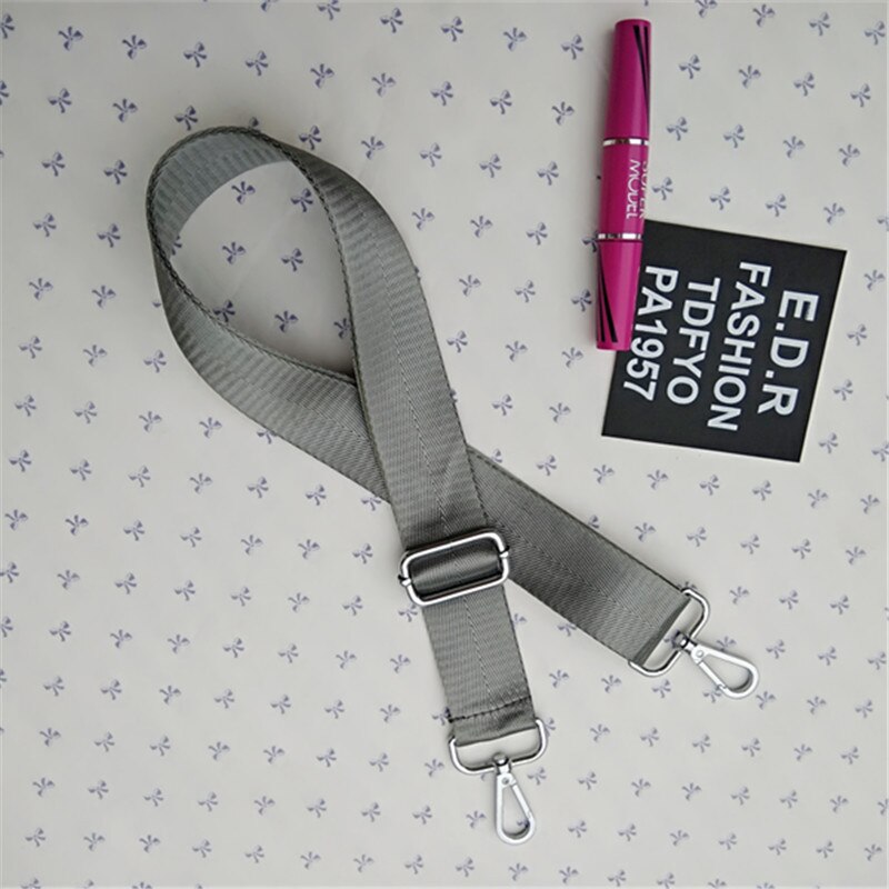 Nylon Shoulder Strap Bag for Mens Computer Handbag Briefcase Crossbody Belt Bag Accessories Adjustable Bag Strap Handles W228: D-silver