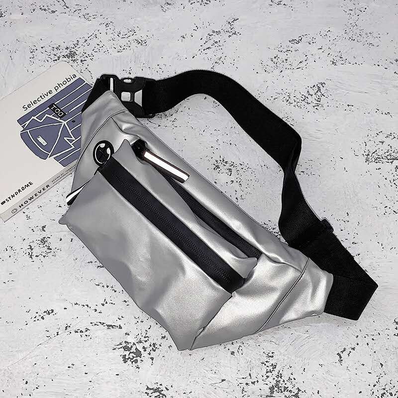 Waterdichte Vrouwen Heuptas Fanny Pack Mode Borst Pakken Outdoor Crossbody Tas Grote Capaciteit Unisex Riem Tassen Hip Taille Packs: White  Belt bag