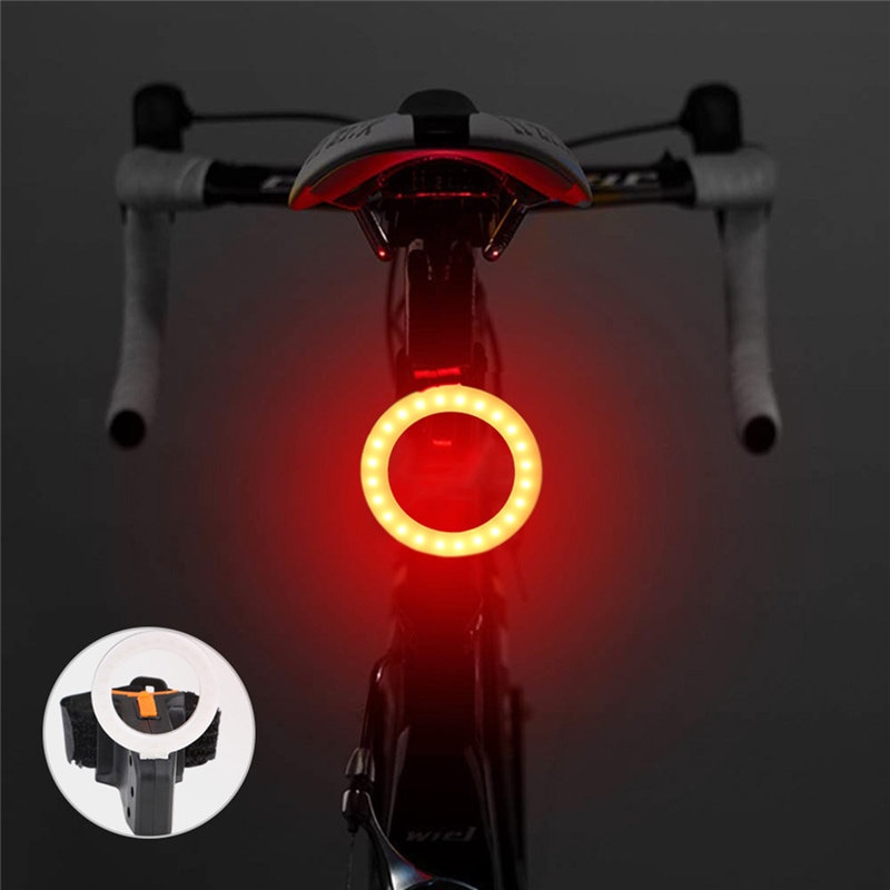 Multi Verlichting Modes Fietslicht USB Charge Led Bike Light Flash Staart Achter Fiets Verlichting voor Bergen Bike Zadelpen 7