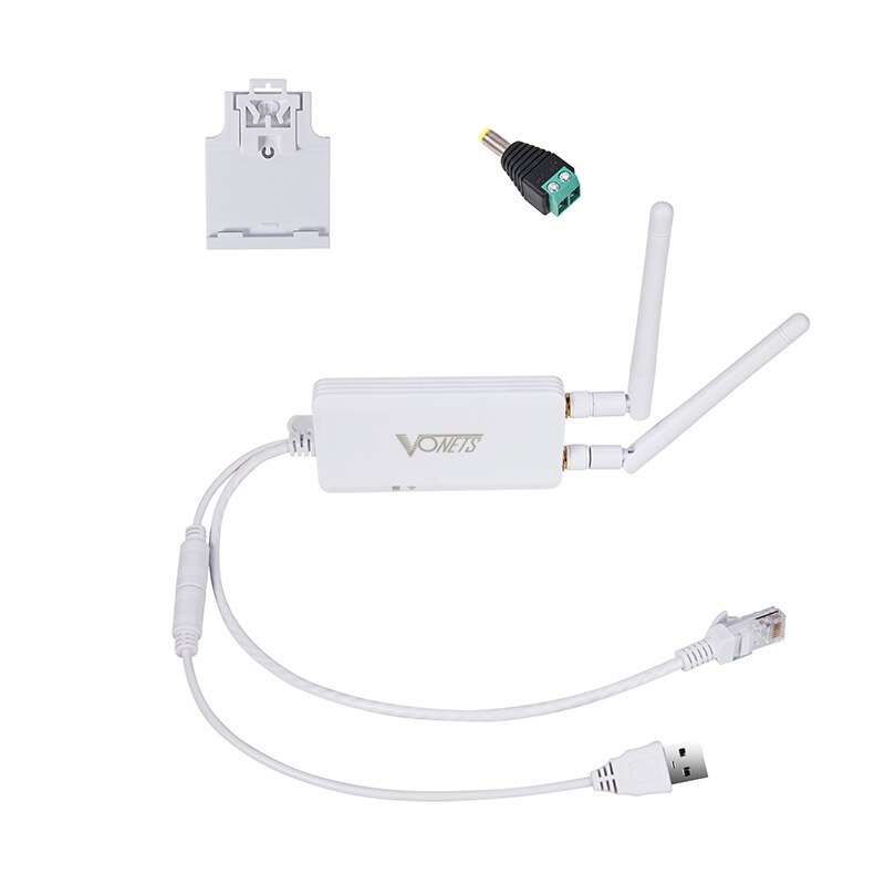 Vonets 2.4g wifi para wired ethernet ponte wifi roteador hotspot sinal impulsionador rj45 para wi-fi adaptador antenas para dvr plc tv vap11s