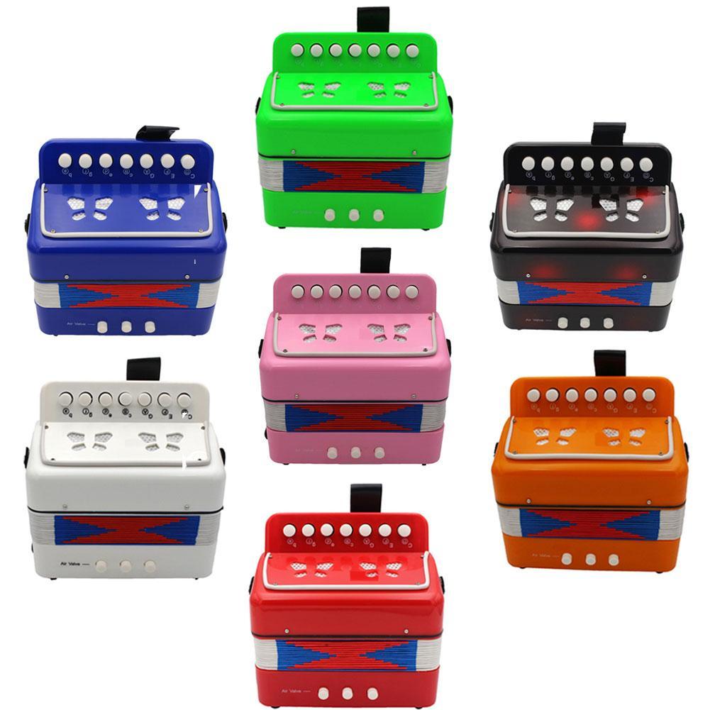 7 tasti 3 pulsanti Mini fisarmonica strumento musicale bambini bambini regali di compleanno educativi fisarmonica per principianti portatile
