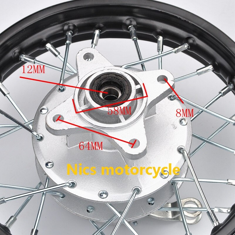 Jantes Alu Anodisé 10 Pouces Arrière Vert 12 MM Typ2 Pit Dirt Bike Jantes Alu Anodisé 10 Pouces Arrière Vert 12 MM Typ2 Pit Dirt Bike