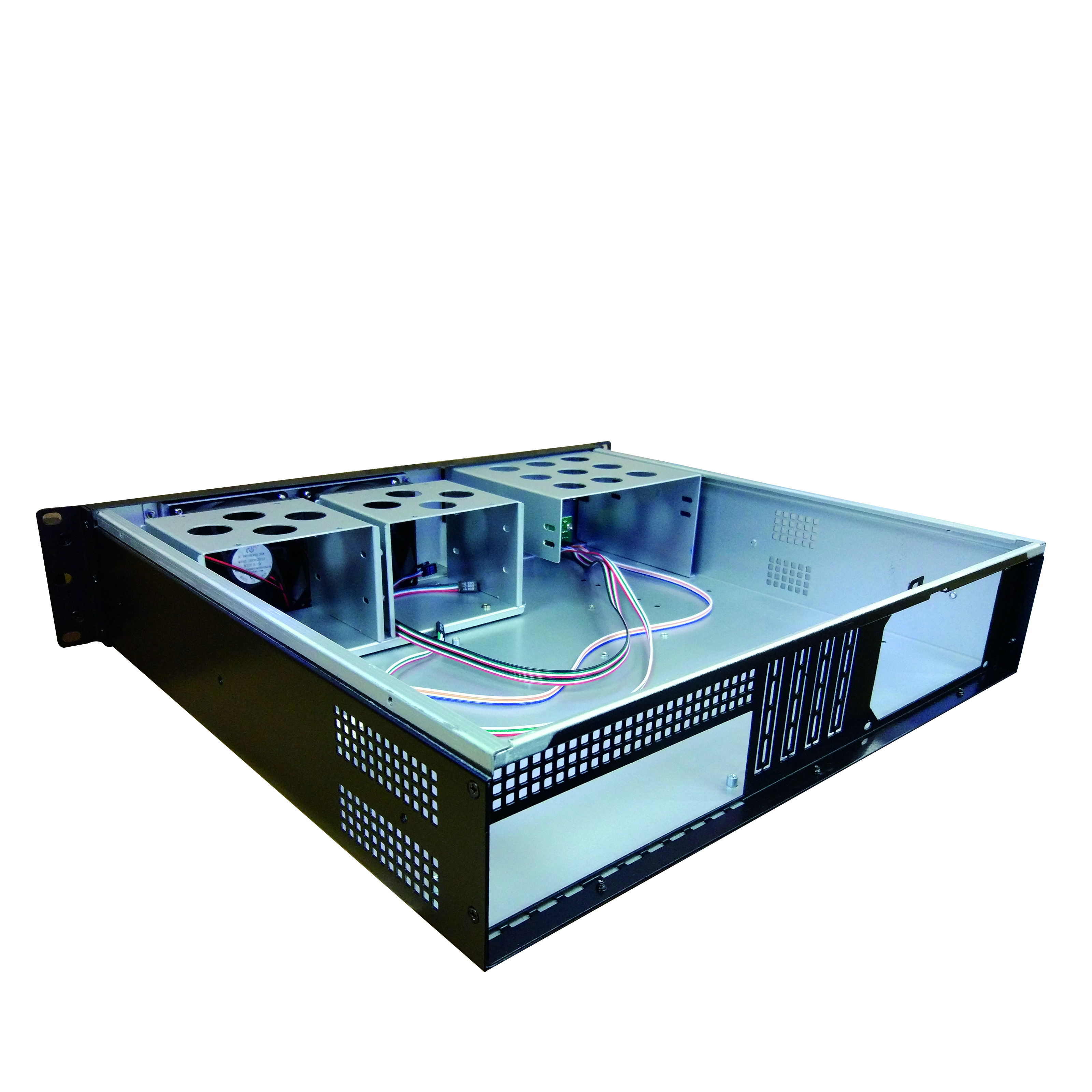 19 cali obudowa serwera montowanego w stojaku szczyt2U400 2U sprzęt przemysłowy mała obudowa komputera z wentylatorem na czarno