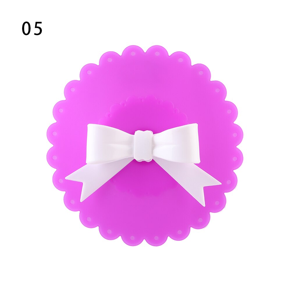 1 PC Silicone Cup Lid Bowknot Lace Sealed Anti-Dust For Tea Coffee Cup Cover Drink Ware Parts Cute Reusable Fashionable: type 5