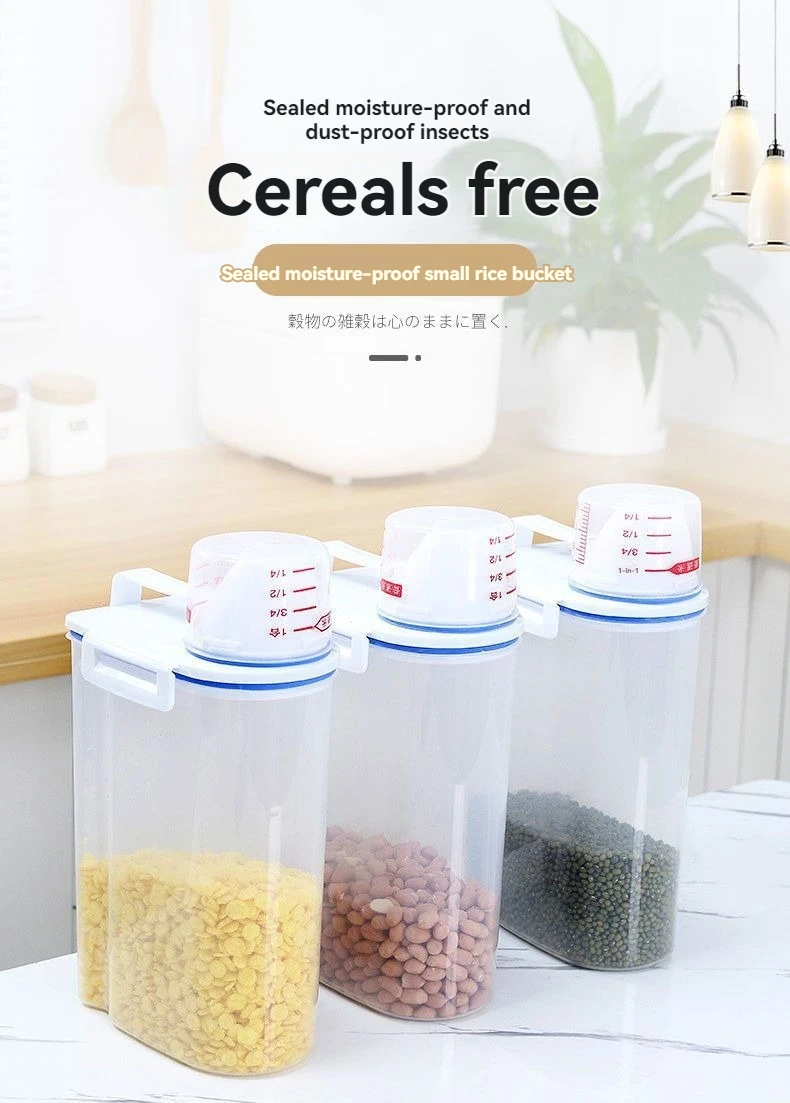 Boîte de stockage des aliments pour riz et Grains, avec tasse à mesurer, boîte scellée anti-humidité et anti-insectes et anti-poussière pour cuisine, 1 pièce