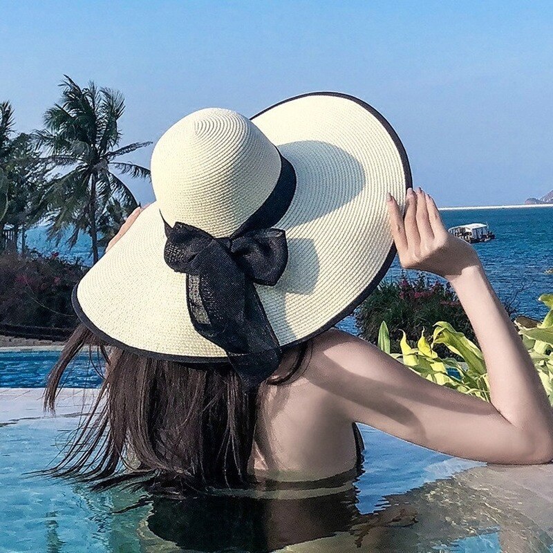 2022 new sun hat summer sun protection cappello a tesa larga pieghevole cappello da spiaggia all&#39;aperto equitazione protezione solare protezione UV cappello femminile