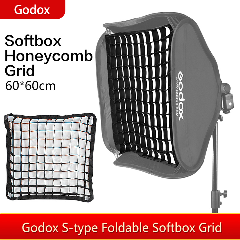Godox Honeycomb Grid 60*60 Cm 24 "X 24" Voor Godox Opvouwbare S-Type Beugel Softbox suitbale Camera Flash (60*60 Cm Grid Alleen)