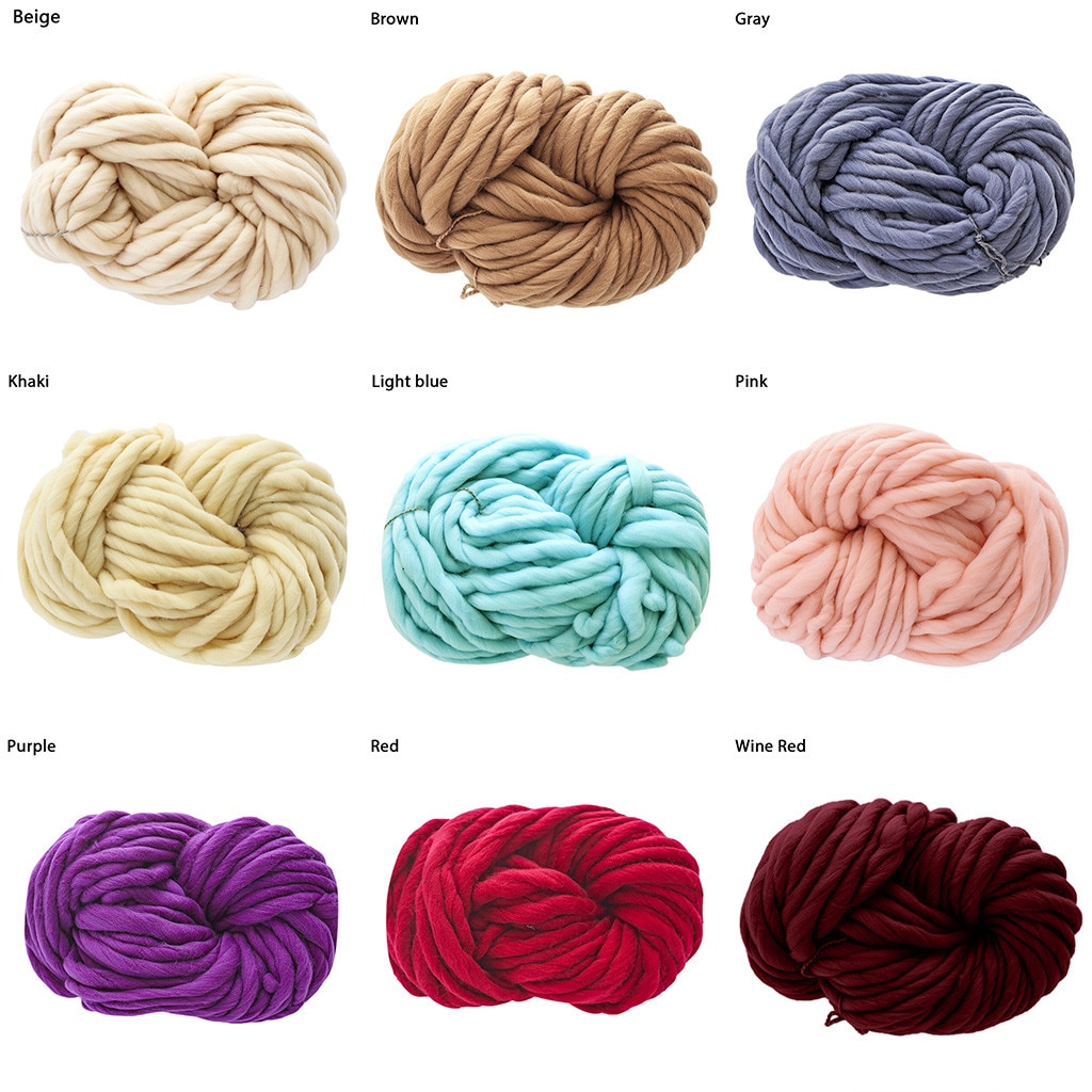 klobig Sanft wolle Garn Schal stricken Mehrfarbig Dicke warm Hut Haushalt hilos para tejer a ganchillo häkeln para tejer